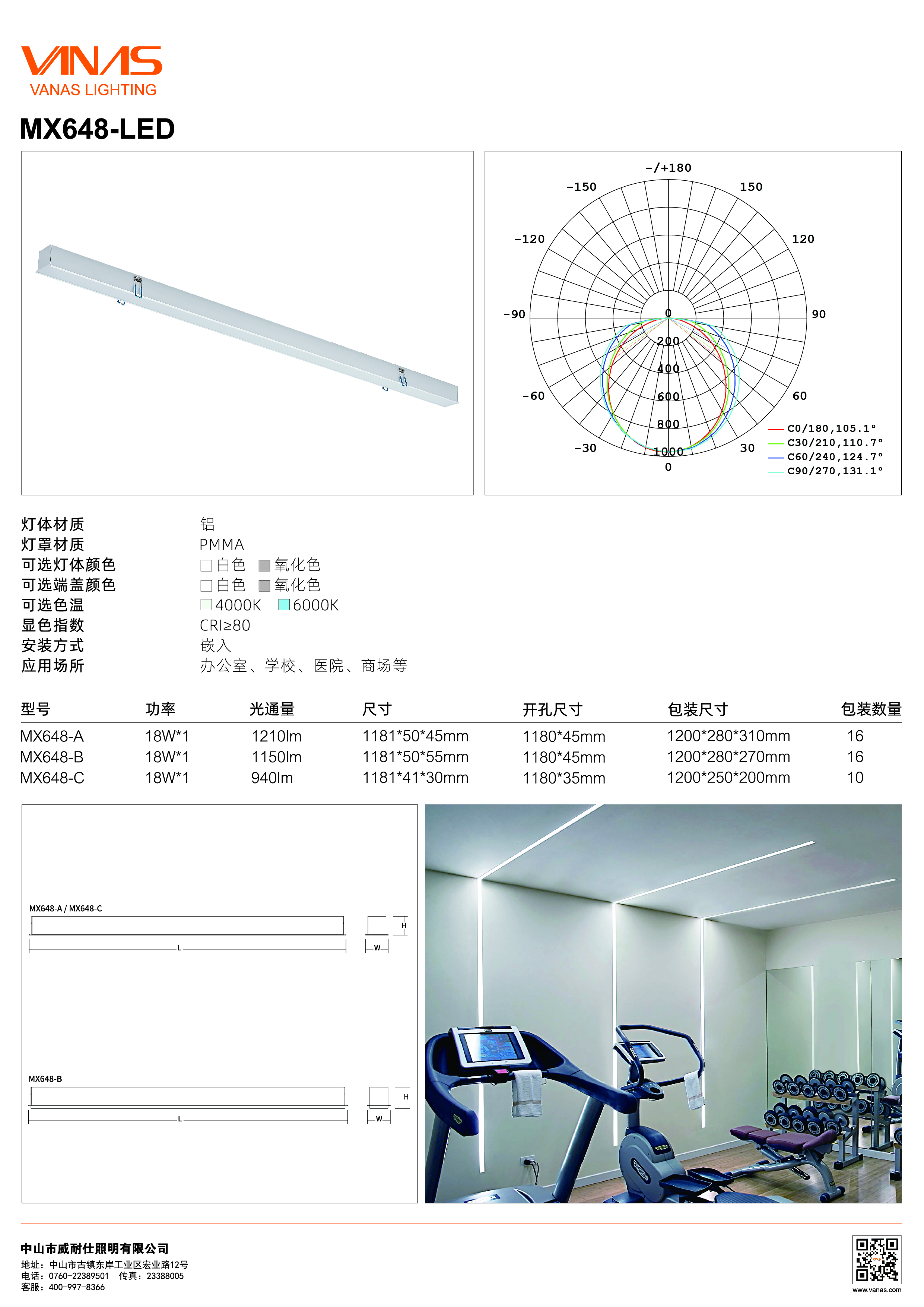 威耐仕線條燈